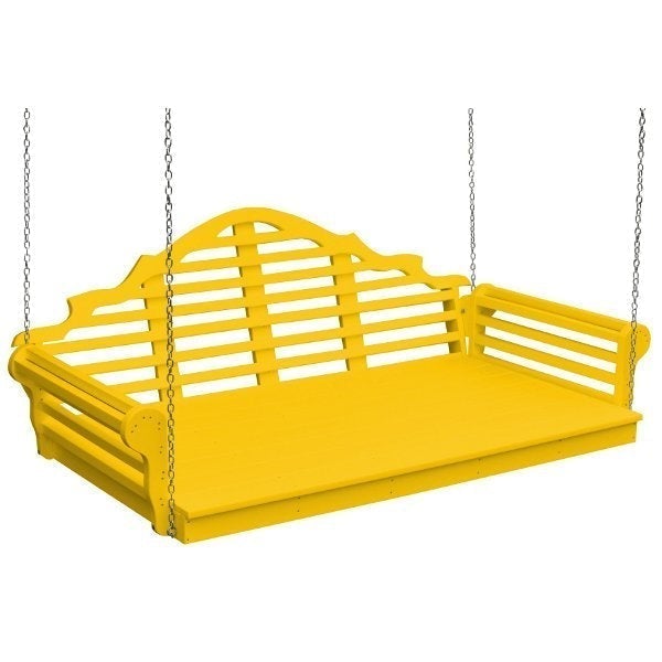 Poly Marlboro Swingbed Porch Swing Beds 75" / Lemon Yellow