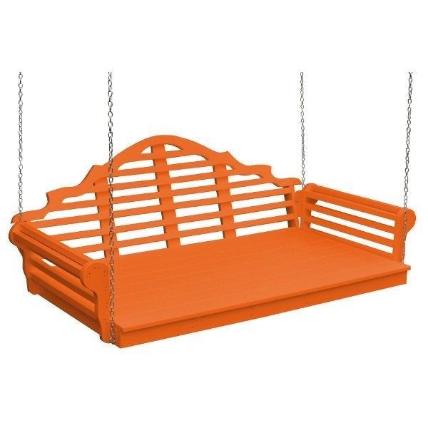 Poly Marlboro Swingbed Porch Swing Beds 75" / Orange