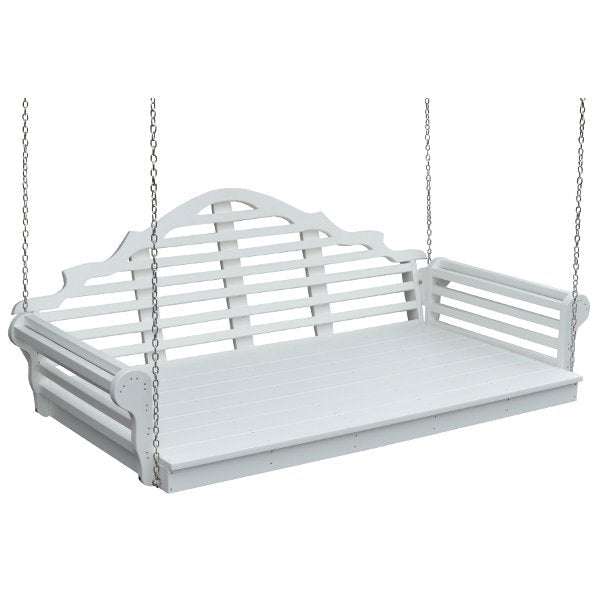 Poly Marlboro Swingbed Porch Swing Beds 75" / White