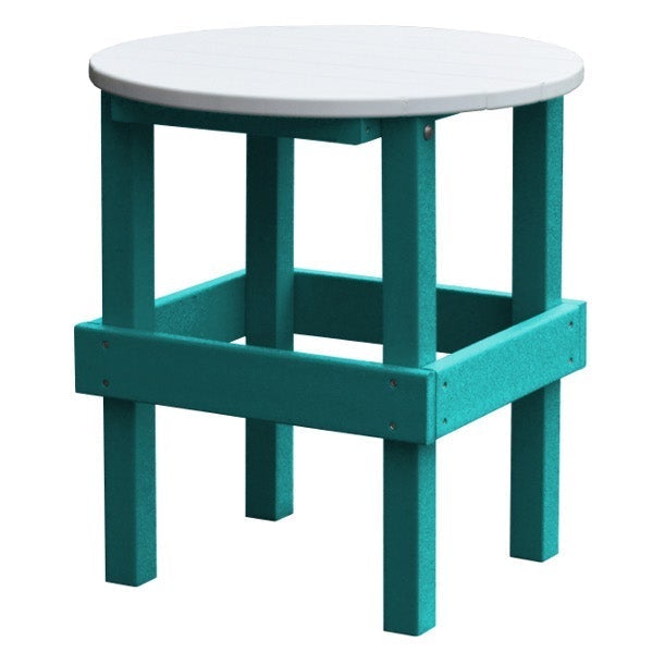 Poly Round Side Table with White Top Side Table