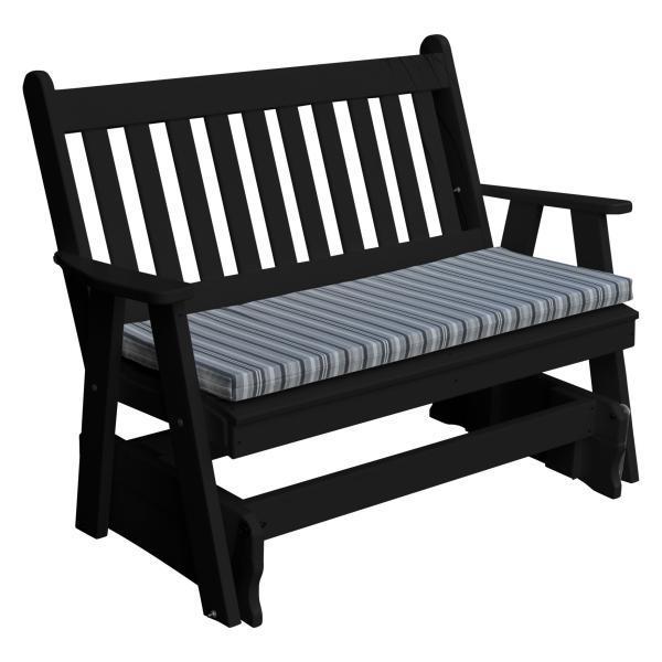 Poly Traditional English Glider Outdoor Glider 4ft / Black (Sold Out)