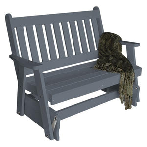Poly Traditional English Glider Outdoor Glider 4ft / Dark Gray