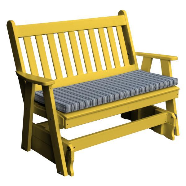 Poly Traditional English Glider Outdoor Glider 4ft / Lemon Yellow (Sold Out)