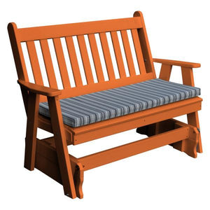 Poly Traditional English Glider Outdoor Glider 4ft / Orange