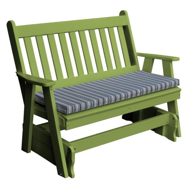 Poly Traditional English Glider Outdoor Glider 4ft / Tropical Lime