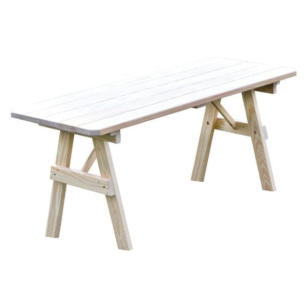 Pressure Treated Pine Traditional Table Outdoor Table 6ft / Unfinished / Without Umbrella Hole