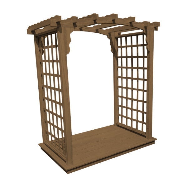 Pressure Treated Yellow Pine Cambridge Arbor & Deck Porch Swing Stand 5ft / Mushroom Stain