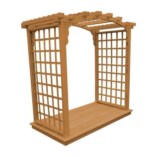 Pressure Treated Yellow Pine Cambridge Arbor & Deck Porch Swing Stand 6ft / Oak Stain