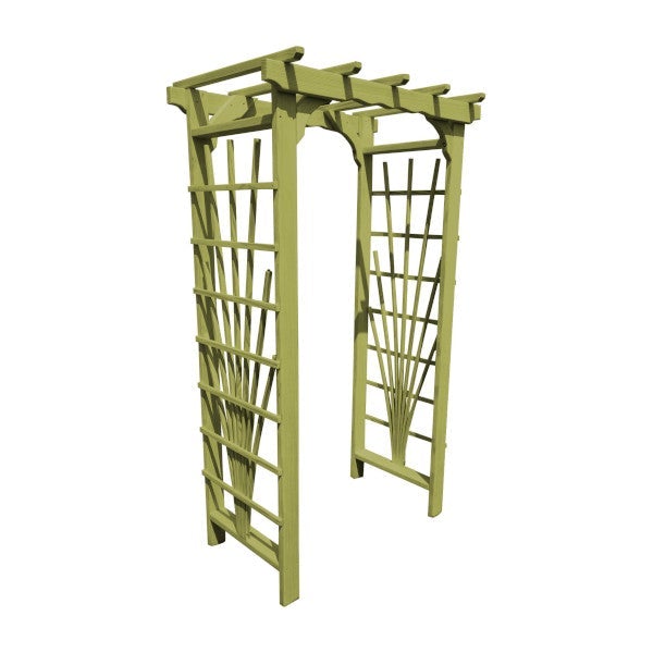 Pressure Treated Yellow Pine Concord Arbor Porch Swing Stand 3ft / Linden Leaf Stain