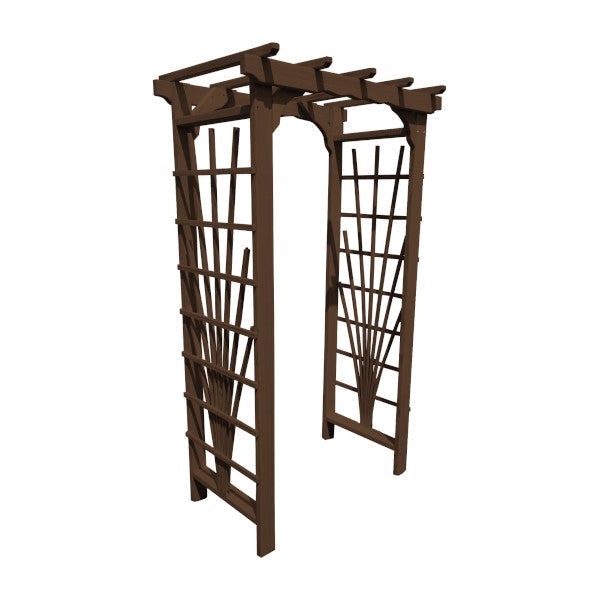 Pressure Treated Yellow Pine Concord Arbor Porch Swing Stand 3ft / Walnut Stain