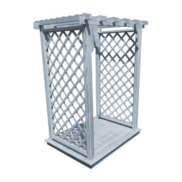 Pressure Treated Yellow Pine Covington Arbor & Deck Porch Swing Stand 4ft / Gray Stain
