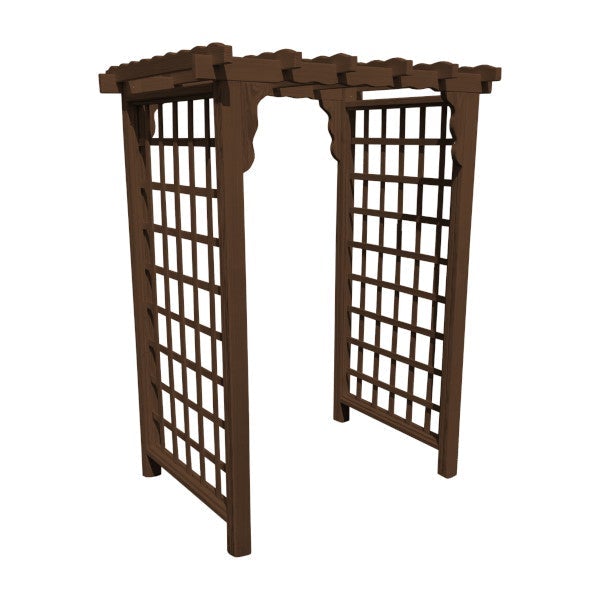 Pressure Treated Yellow Pine Lexington Arbor Porch Swing Stand 4ft / Walnut Stain