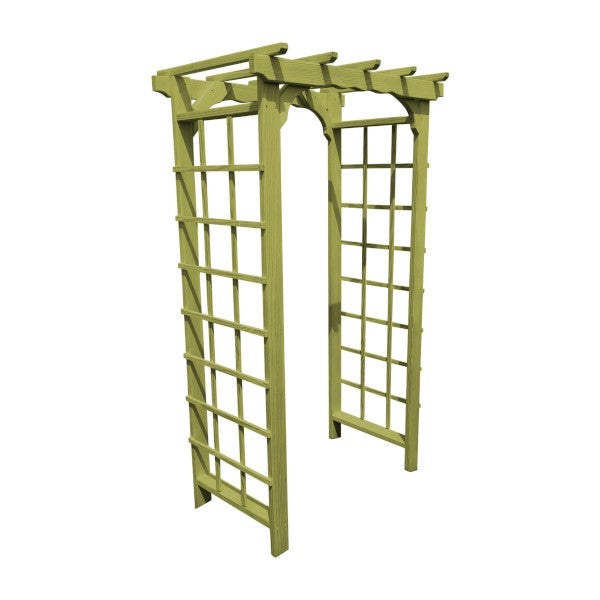 Pressure Treated Yellow Pine Morgan Arbor Porch Swing Stand 3ft / Linden Leaf Stain