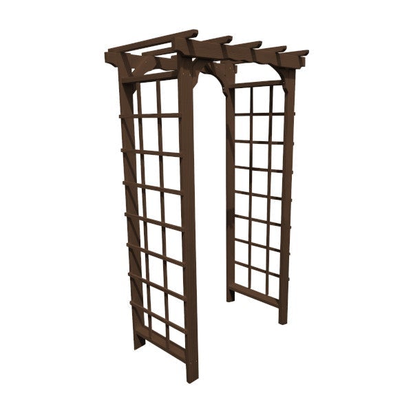 Pressure Treated Yellow Pine Morgan Arbor Porch Swing Stand 3ft / Walnut Stain