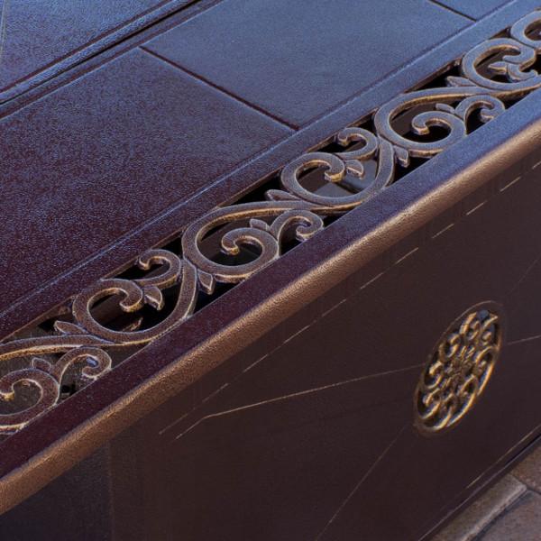 Rectangular Cast Aluminum Decorative Fire Pit With Scroll Design Fire Pits