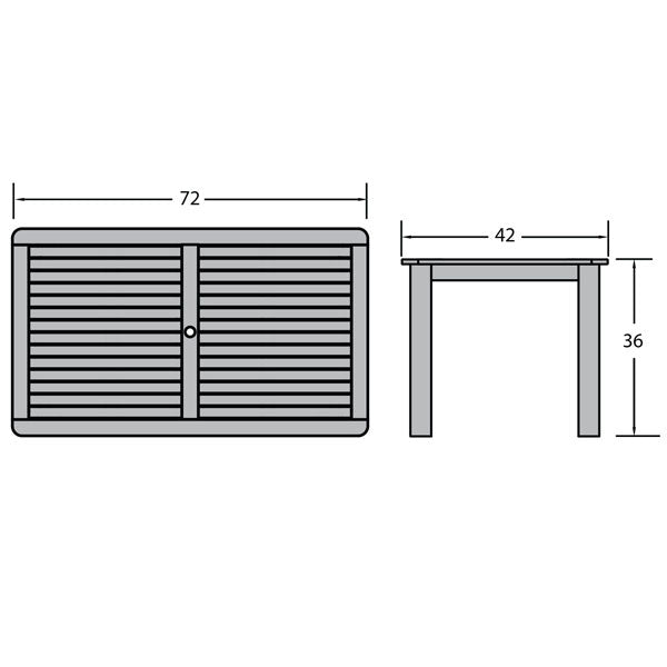 Rectangular Counter Table Dining Table