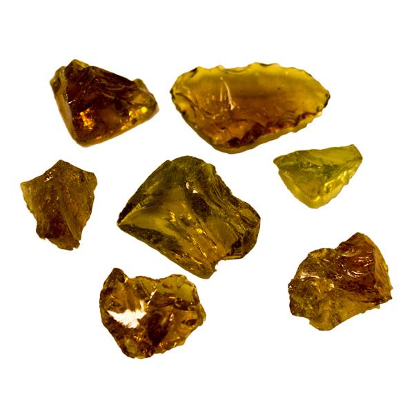 Recycled Fire Glass Fire Glass Amber