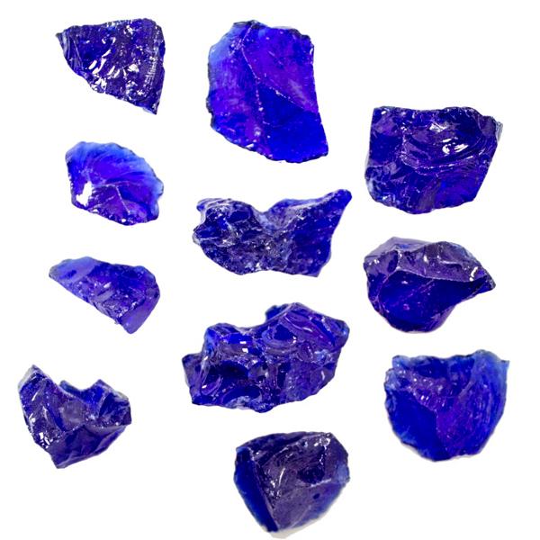 Recycled Fire Glass Fire Glass Cobalt Blue