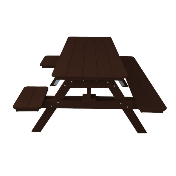 Recycled Plastic ADA Compliant 6' Table w/Attached Benches Table