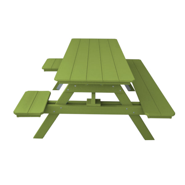 Recycled Plastic ADA Compliant 6' Table w/Attached Benches Table