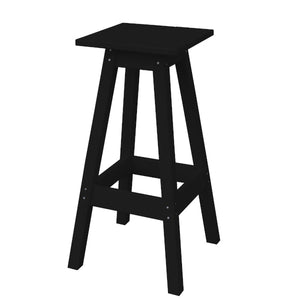 Recycled Plastic Bar Stool Stool Square / Black