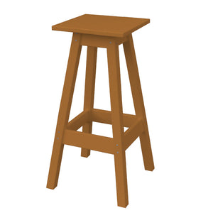Recycled Plastic Bar Stool Stool Square / Cedar