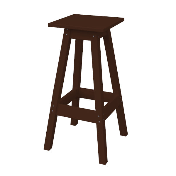 Recycled Plastic Bar Stool Stool Square / Tudor Brown