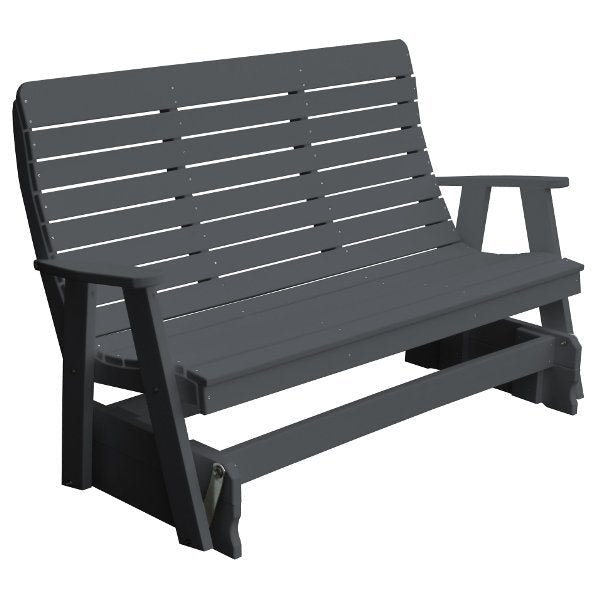 Recycled Plastic Poly Winston Glider Outdoor Glider 5ft / Dark Gray