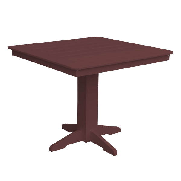 Recycled Plastic Square Counter Table Dining Table 44" / Cherrywood
