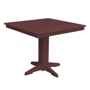 Recycled Plastic Square Counter Table Dining Table 44" / Cherrywood