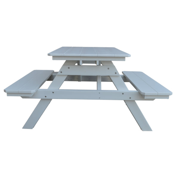 Recycled Plastic Table w/Attached Benches Table