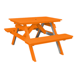 Recycled Plastic Table w/Attached Benches Table