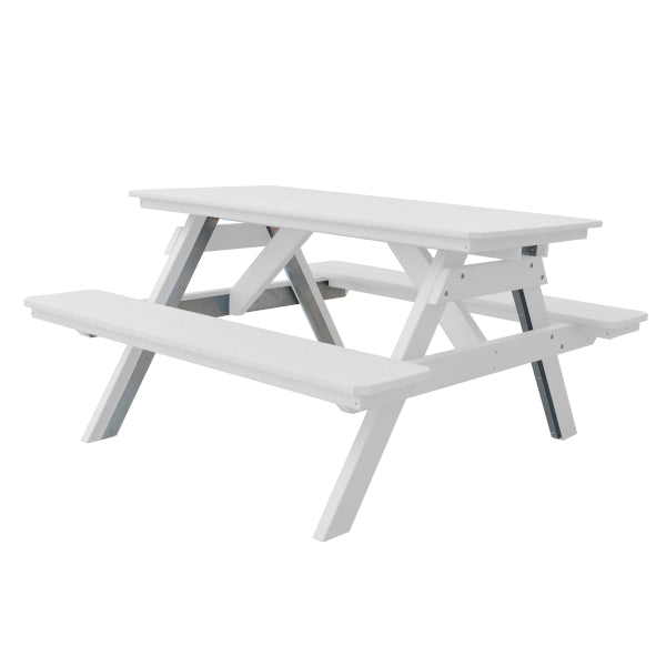 Recycled Plastic Table w/Attached Benches Table