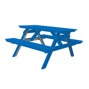 Recycled Plastic Table w/Attached Benches Table