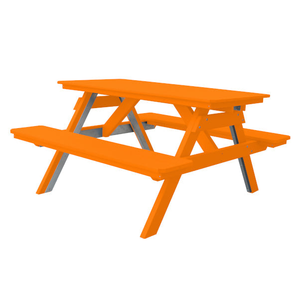 Recycled Plastic Table w/Attached Benches Table