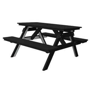 Recycled Plastic Table w/Attached Benches Table