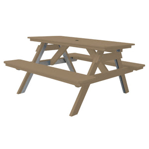 Recycled Plastic Table w/Attached Benches Table