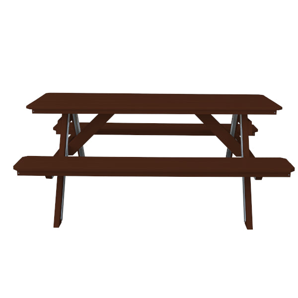 Recycled Plastic Table w/Attached Benches Table