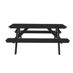 Recycled Plastic Table w/Attached Benches Table