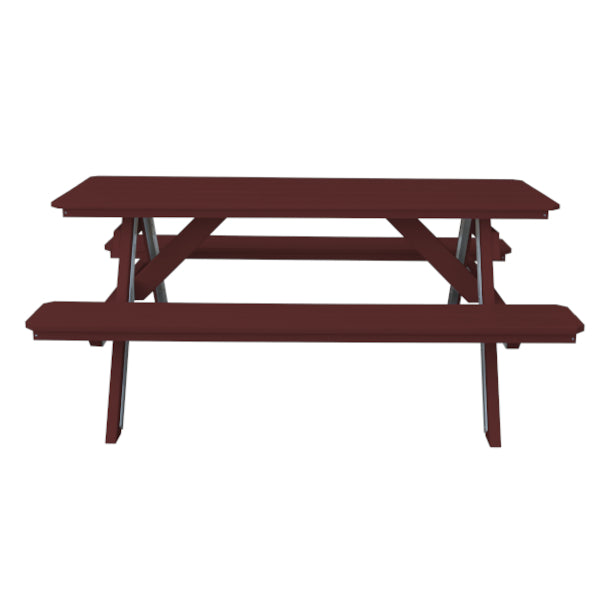 Recycled Plastic Table w/Attached Benches Table