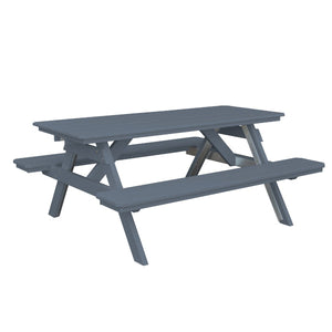 Recycled Plastic Table w/Attached Benches Table