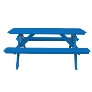 Recycled Plastic Table w/Attached Benches Table
