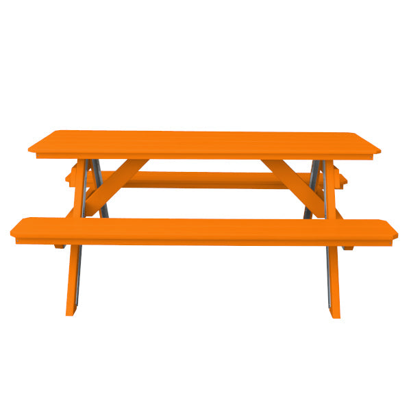 Recycled Plastic Table w/Attached Benches Table