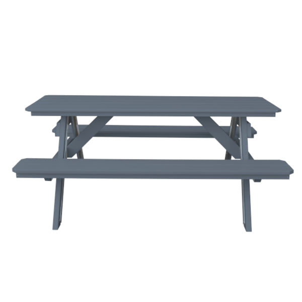 Recycled Plastic Table w/Attached Benches Table
