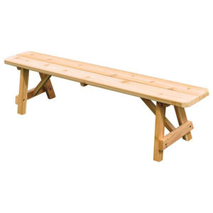 Red Cedar Traditional Backless Bench Garden Bench