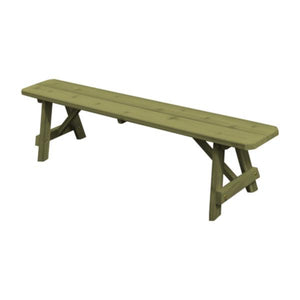 Red Cedar Traditional Backless Bench Garden Bench 6ft / Linden Leaf Stain