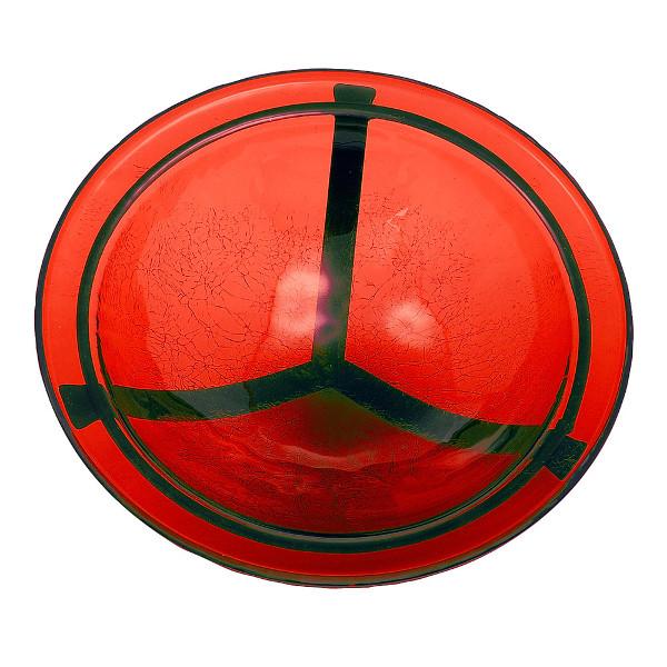 Red Crackle Glass Birdbath Bowl Birdbath Bowl