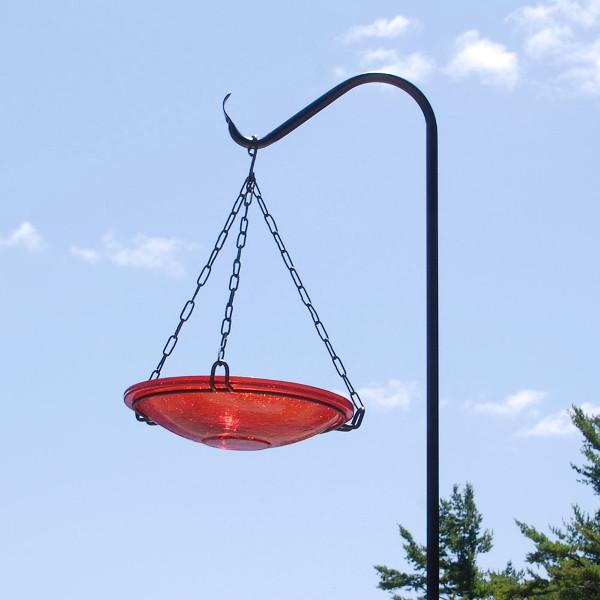 Red Crackle Glass Birdbath Bowl Birdbath Bowl