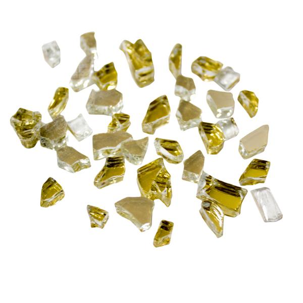 Reflective Fire Glass Fire Glass Gold