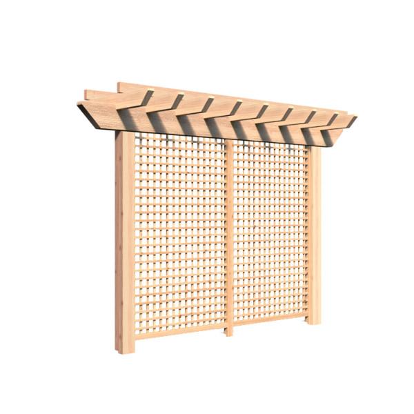 Rough Cut Cedar Monterrey Pergola with Lattice